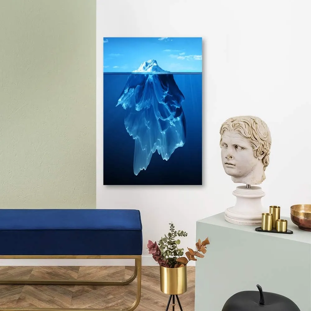 wall26 Canvas Wall Art The Tip of An Iceberg Pictures Home Wall Decorations for Bedroom Living Room Paintings Canvas Prints Framed - 16x24 inches