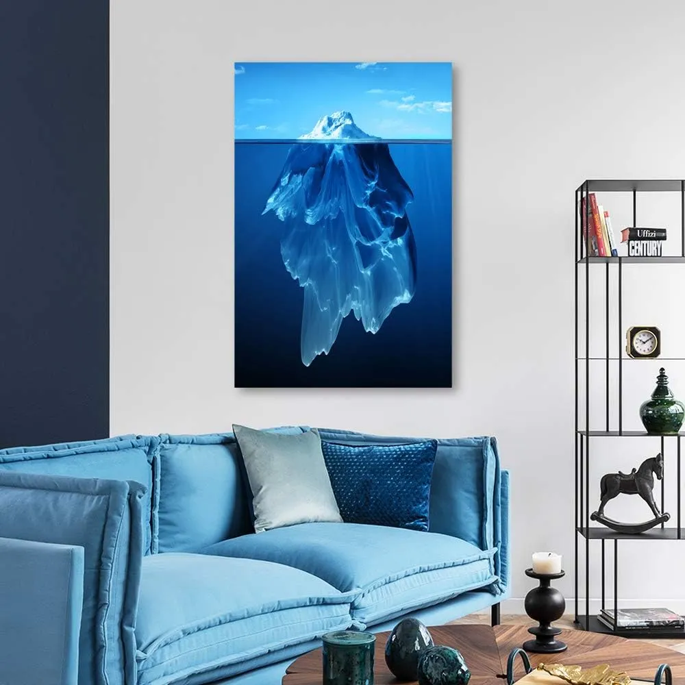 wall26 Canvas Wall Art The Tip of An Iceberg Pictures Home Wall Decorations for Bedroom Living Room Paintings Canvas Prints Framed - 16x24 inches