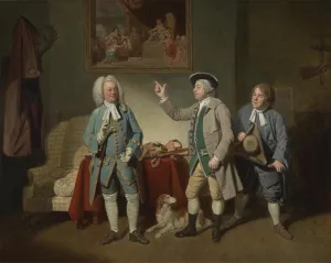 WALLKiART Retro Picture Wall Art Poster Canvas Oil Painting Beard and Dunstall in Isaac Bickerstaffes Love in a Village by Johan Zoffany Landscape Painting for Home Decor 60x90cm
