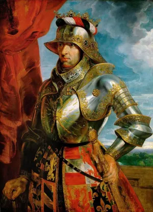 WALLKiART Vintage Canvas Prints Modern Picture Abstract Picture Kaiser Maximilian I by Peter Paul Rubens Prints Painting for Home Decor 60x90cm