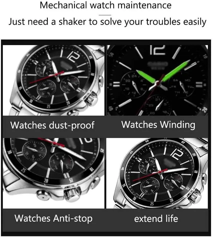 Watch Winder for 6 Watches   10 Storage LED Light Wood Shell Piano Varnish Exterior, Leather Interior, Silent Motor Watch Winder Display Watch Box Storage
