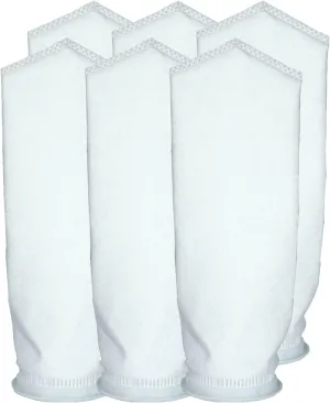 Wave Point 12 Pack - 4 Inch Ring Filter Socks 200 Micron - Aquarium Felt Filter Bags - 4 Inch Ring by 9.5 Inch Long [Short Version] - Fits Eshopps and Aqueon