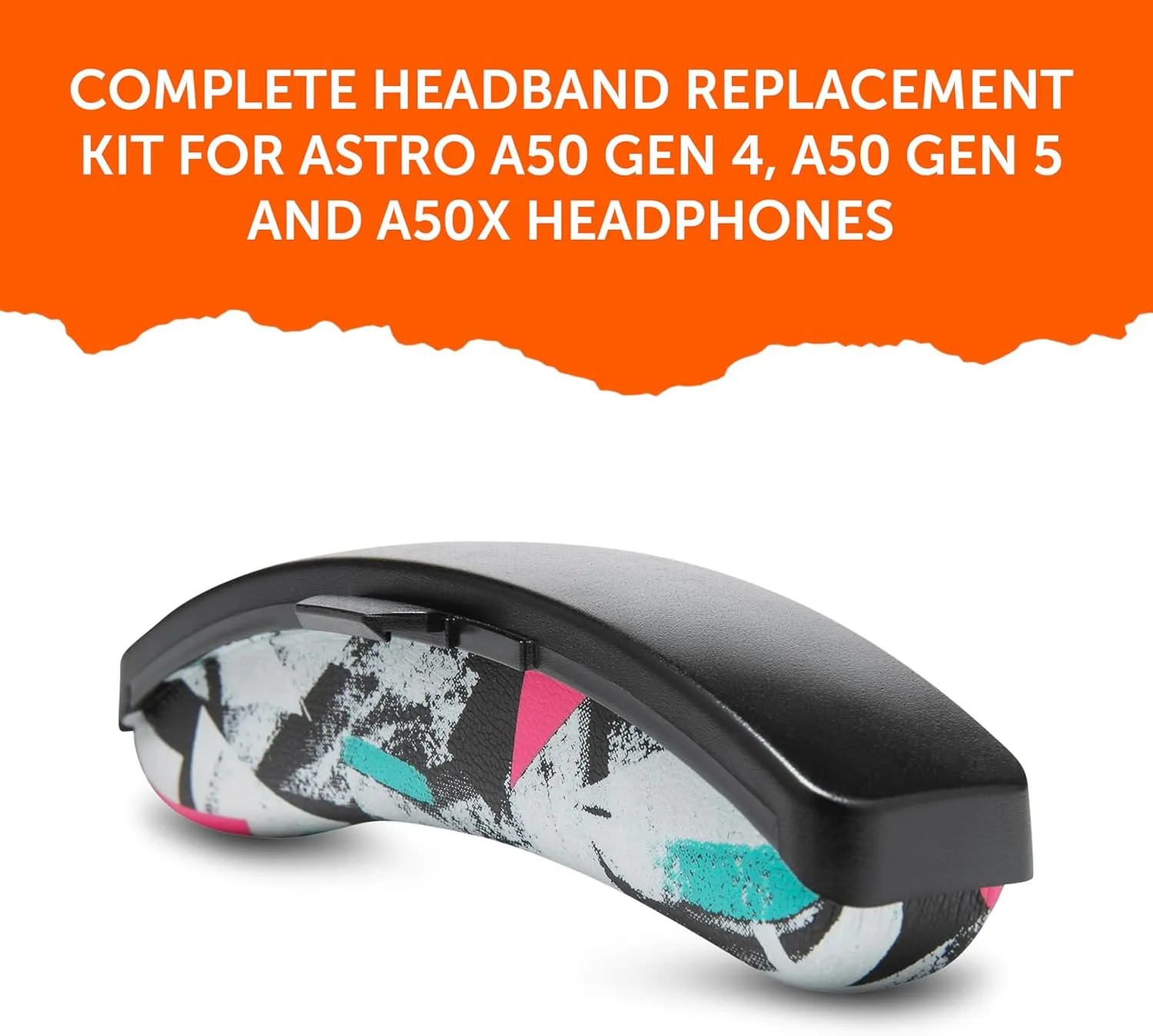 WC Mod Kit A50 - Cooling Gel Earpads   Headband Replacement for Astro A50 Gen 4, Gen 5 & A50X by Wicked Cushions | Enhanced Comfort, Cooling & Durability | 90's White