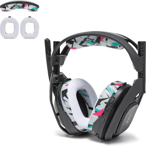 WC Mod Kit A50 - Cooling Gel Earpads   Headband Replacement for Astro A50 Gen 4, Gen 5 & A50X by Wicked Cushions | Enhanced Comfort, Cooling & Durability | 90's White