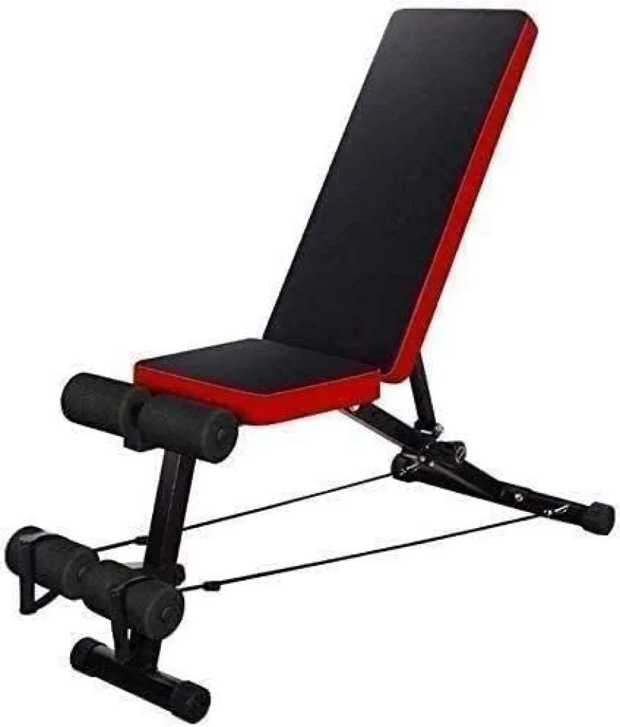 Weight Bench Adjustable Multi-Purpose Gym Bench Strength Training Sit Up Bench for Upright/Incline/Decline and Flat Exercise Black