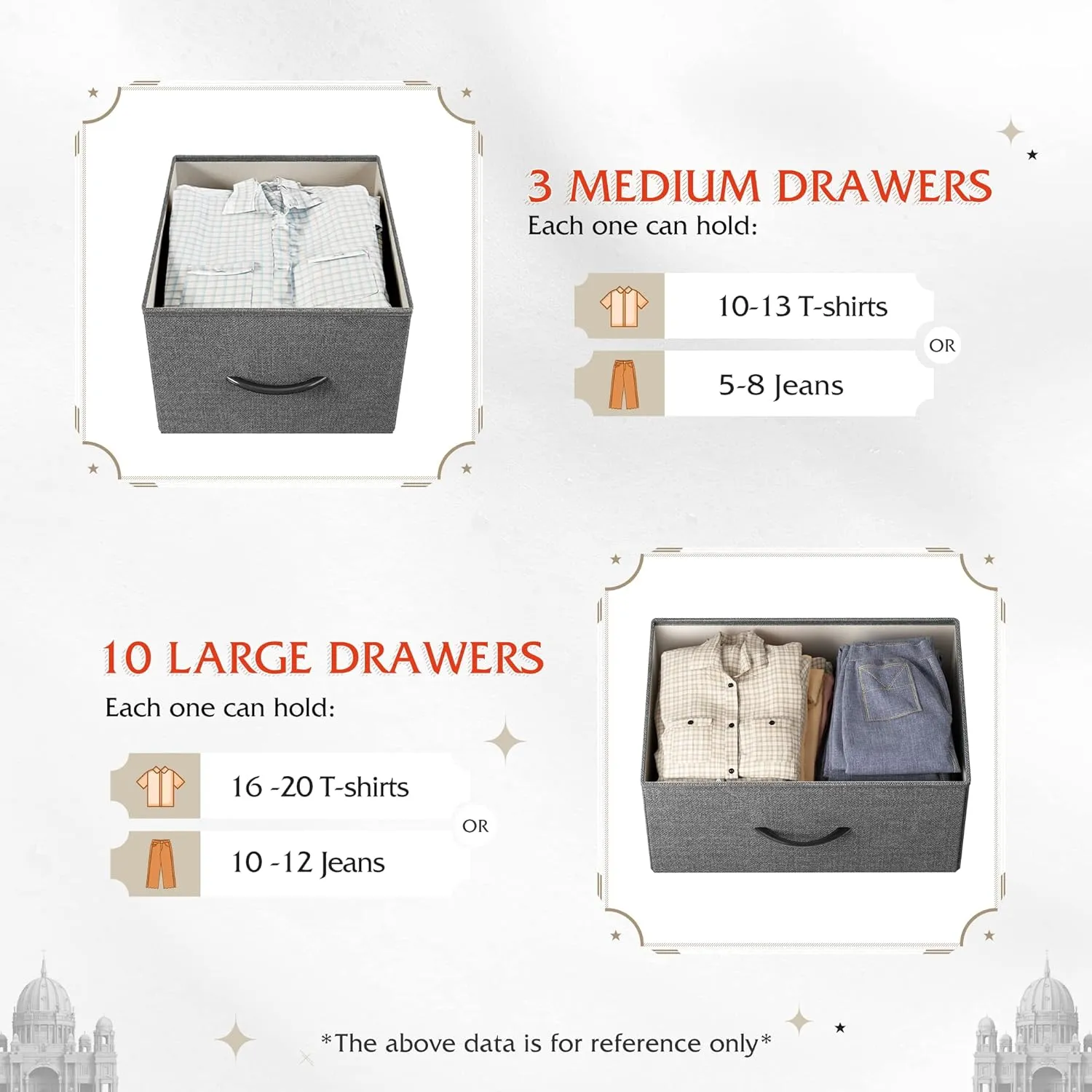 WLIVE Tall Dresser for Bedroom with 13 Drawers, Storage Organizer Unit, Fabric Dresser for Bedroom, Closet, Chest of Drawers with Fabric Bins, Steel Frame, Wood Top, Dark Grey