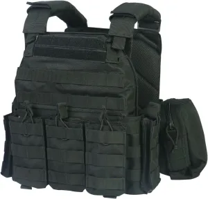 WOLFHUNT Tactical Vest, Molle System Vest for Men, 1000D Polyester Tactical Gear for Hunting Gaming, Black