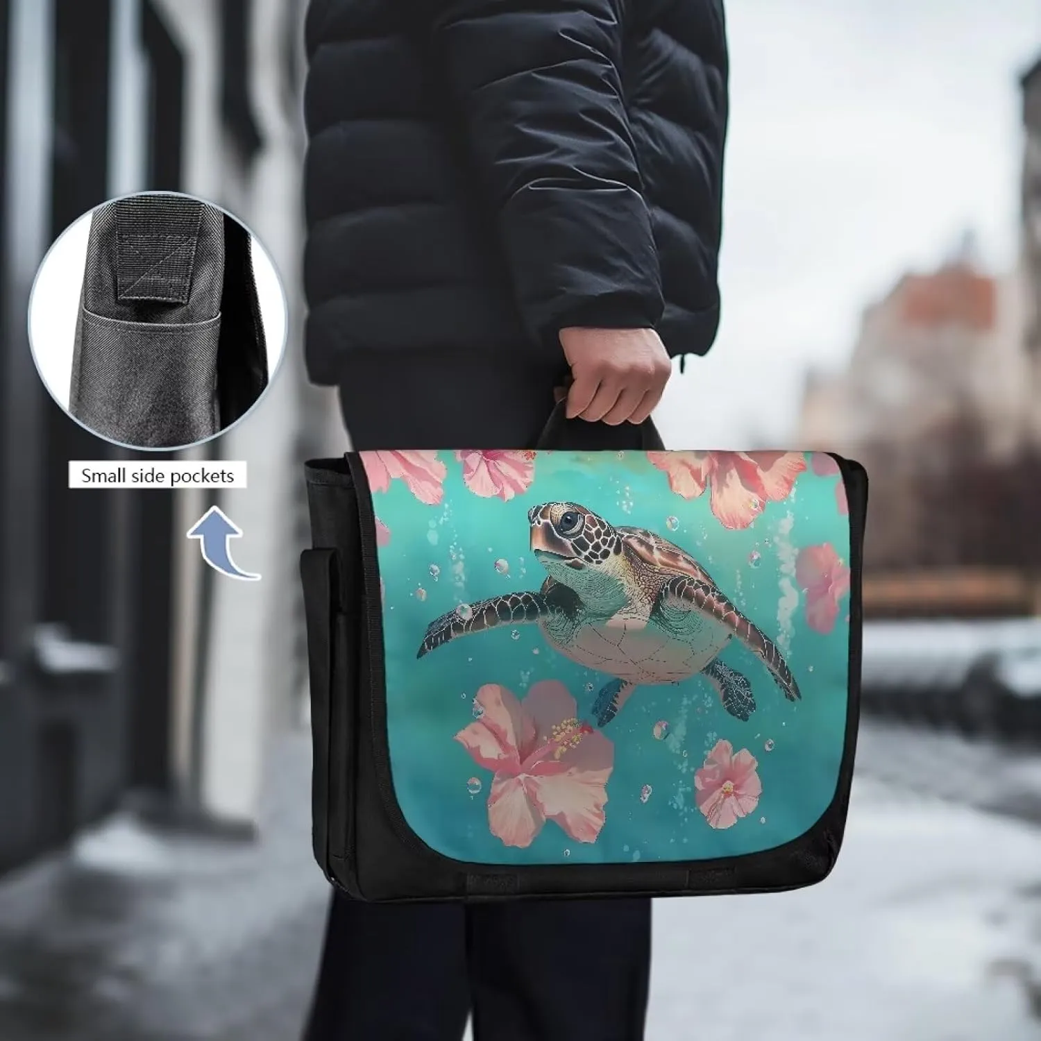 Women Vintage Flap Crossbody Bag Classic Large Messenger Bag Travel Shoulder Handbag Men Portable Laptop Satchel