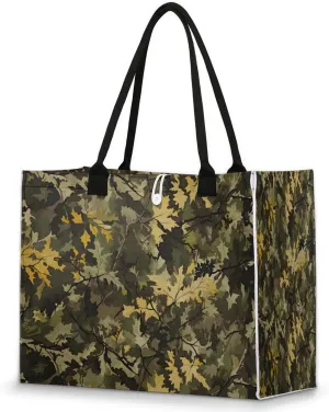 Womens Birthday Gifts Tote Bag Abstract Camouflage Leaf Beach Bags for Women Handbags