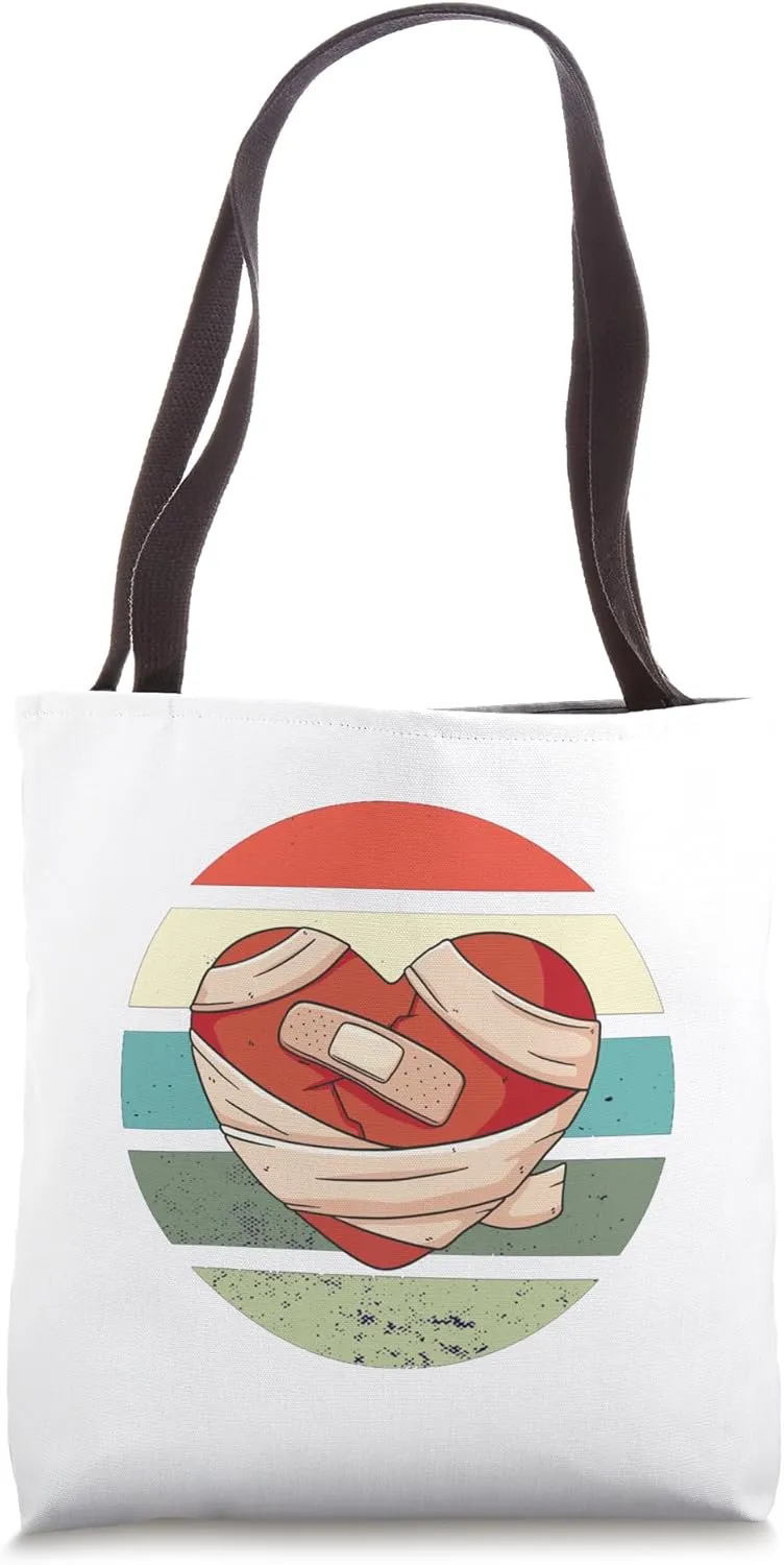Wounded Heart Breakup Ex-Husband Ex-Wife Crazy Valentine Tote Bag