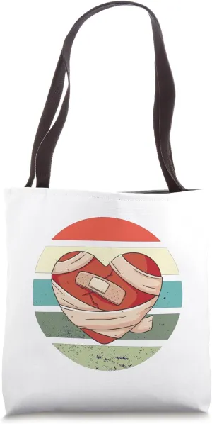 Wounded Heart Breakup Ex-Husband Ex-Wife Crazy Valentine Tote Bag