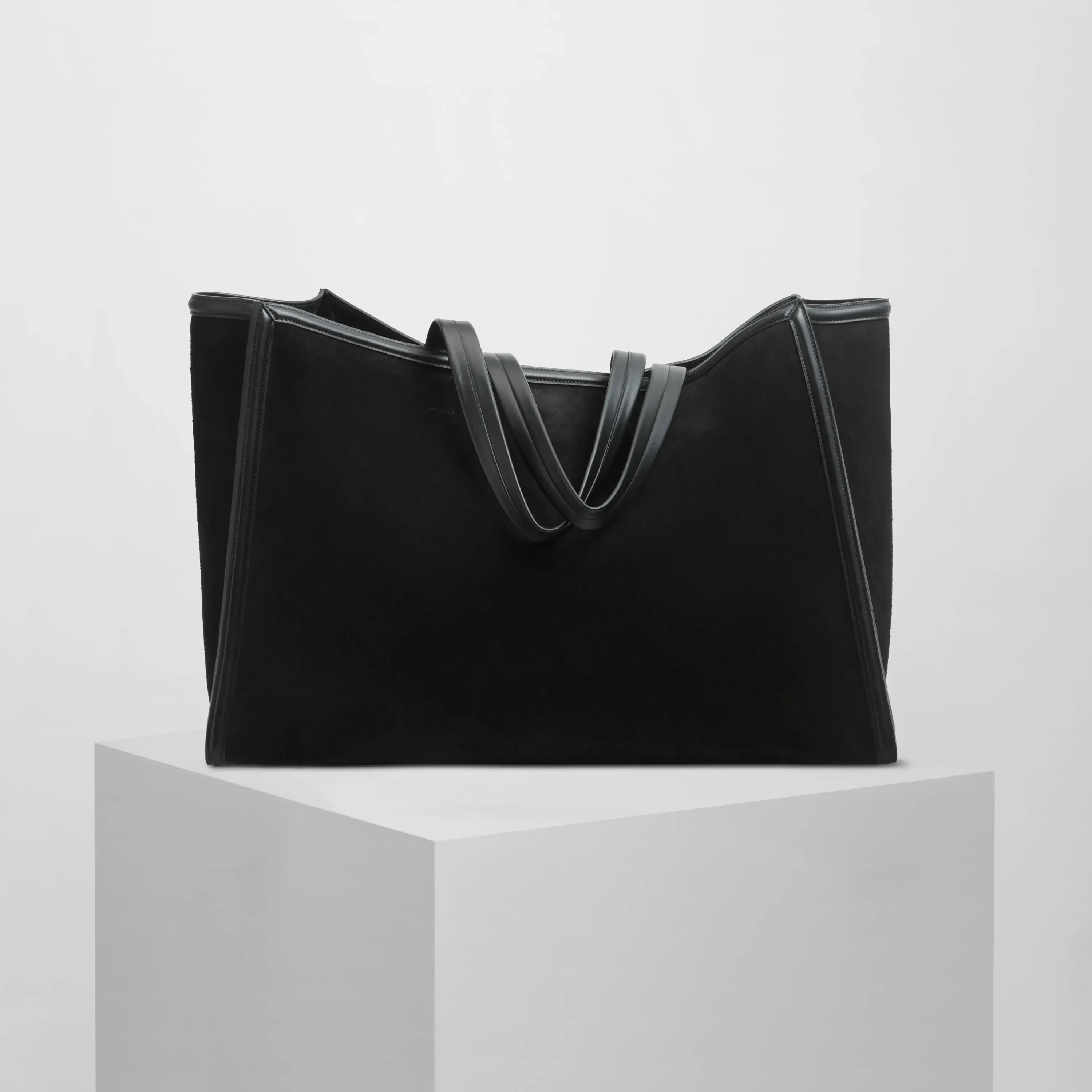 XL CABAS | black suede leather