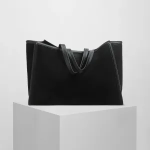 XL CABAS | black suede leather
