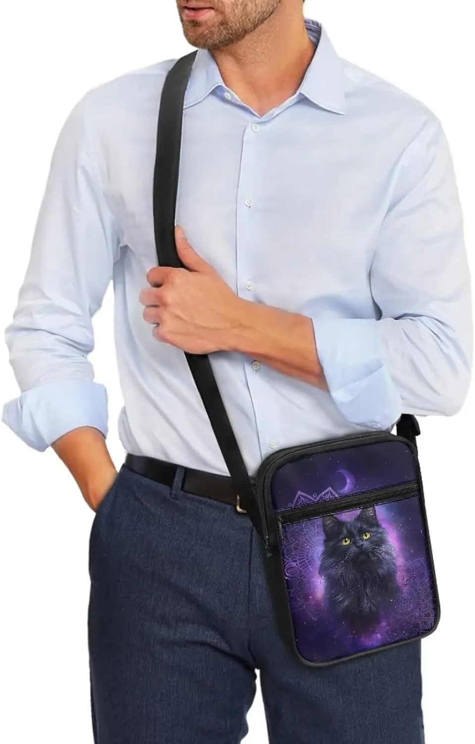 Xoenoiee Mini Messenger Bag for Women Men Small Crossbody Bag Shoulder Bag Water Resistant Sling Bags for Work Daily