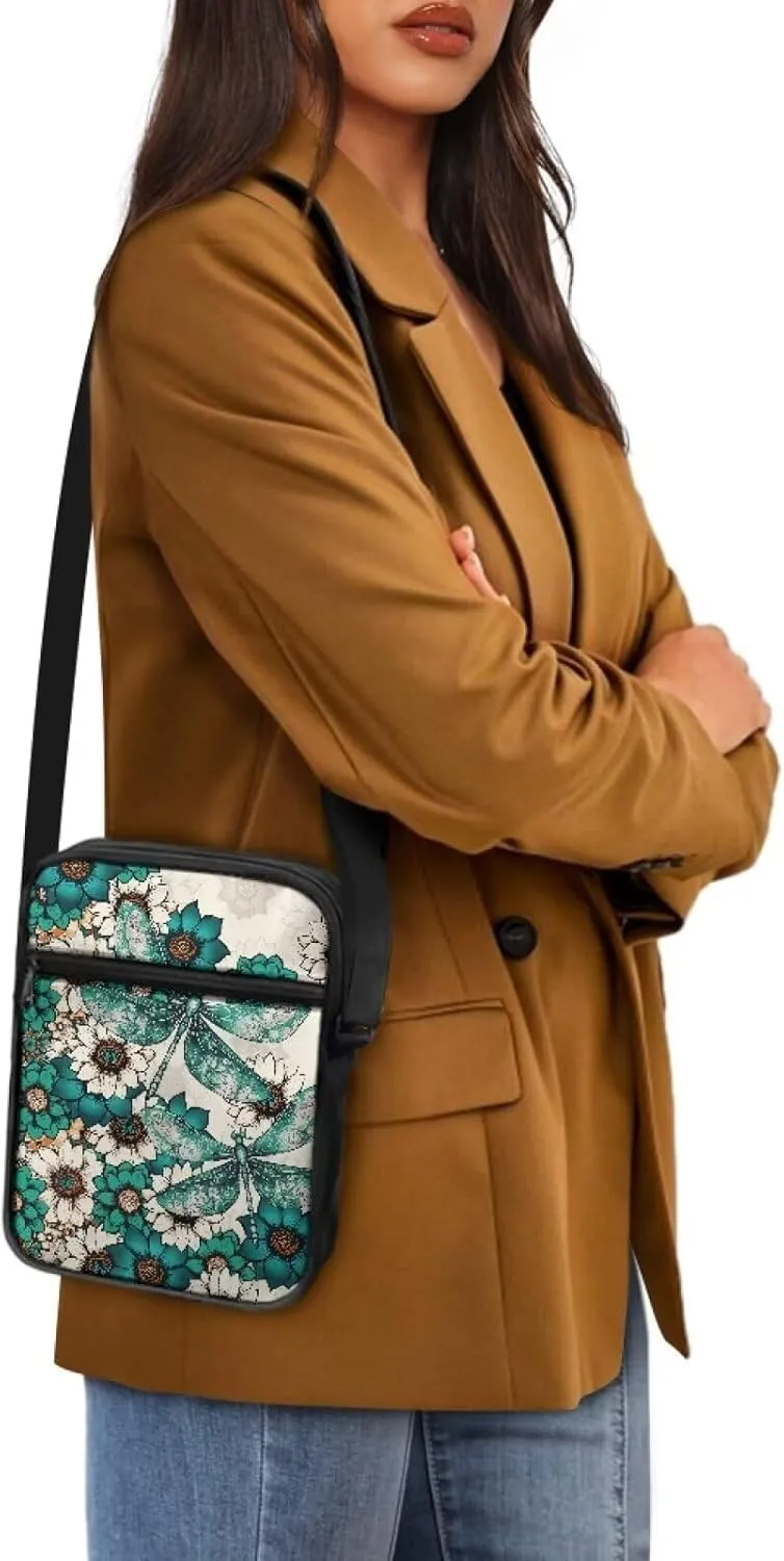 Xoenoiee Mini Messenger Bag for Women Men Small Crossbody Bag Shoulder Bag Water Resistant Sling Bags for Work Daily