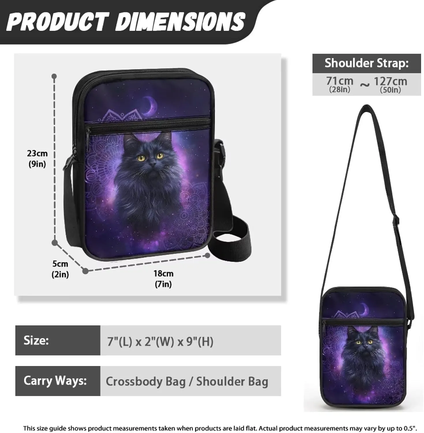 Xoenoiee Mini Messenger Bag for Women Men Small Crossbody Bag Shoulder Bag Water Resistant Sling Bags for Work Daily