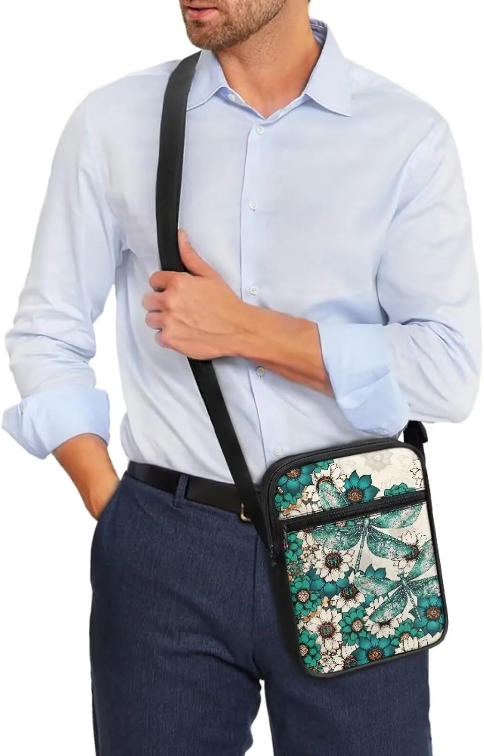 Xoenoiee Mini Messenger Bag for Women Men Small Crossbody Bag Shoulder Bag Water Resistant Sling Bags for Work Daily