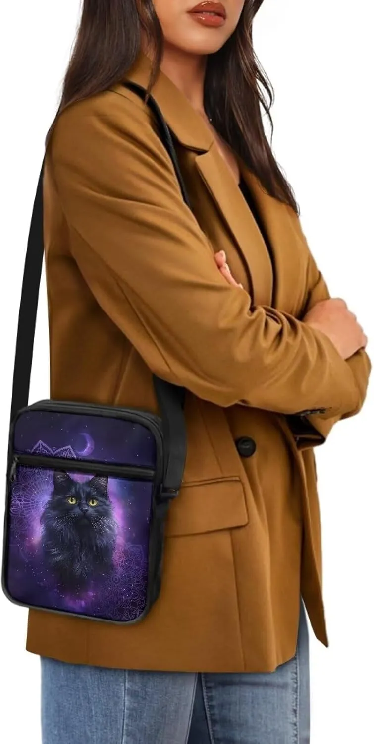 Xoenoiee Mini Messenger Bag for Women Men Small Crossbody Bag Shoulder Bag Water Resistant Sling Bags for Work Daily