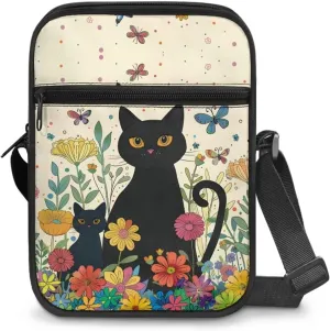 Xoenoiee Mini Messenger Bag Men Women Sling Bags with Multi Pockets Small Crossbody Bag for Walking Outing Daily