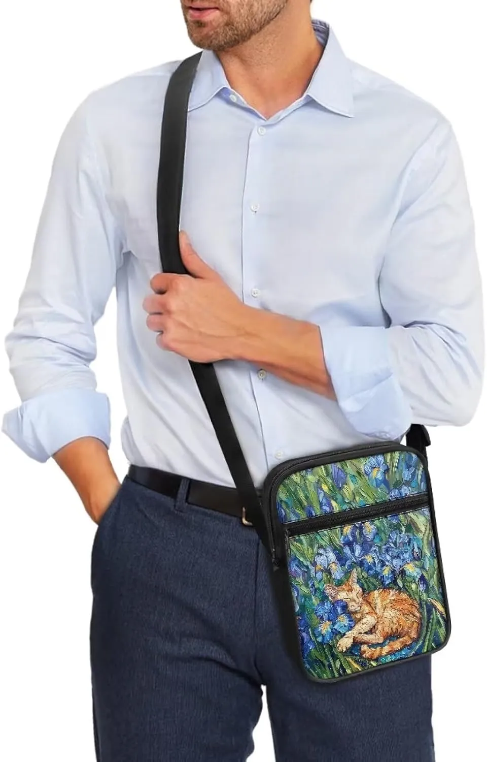 Xoenoiee Small Crossbody Bag, Messenger Bag for Women Men Mini Messenger Bag With Multi-Pockets Sling Bags, Animals Theme