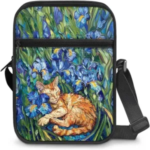 Xoenoiee Small Crossbody Bag, Messenger Bag for Women Men Mini Messenger Bag With Multi-Pockets Sling Bags, Animals Theme