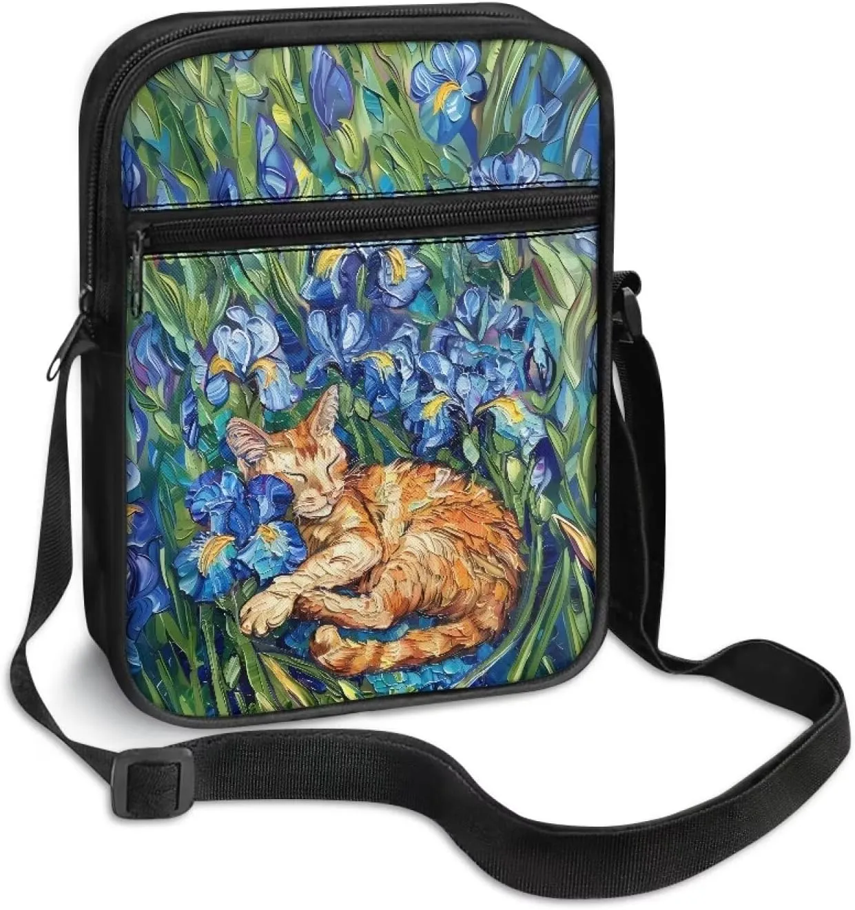 Xoenoiee Small Crossbody Bag, Messenger Bag for Women Men Mini Messenger Bag With Multi-Pockets Sling Bags, Animals Theme