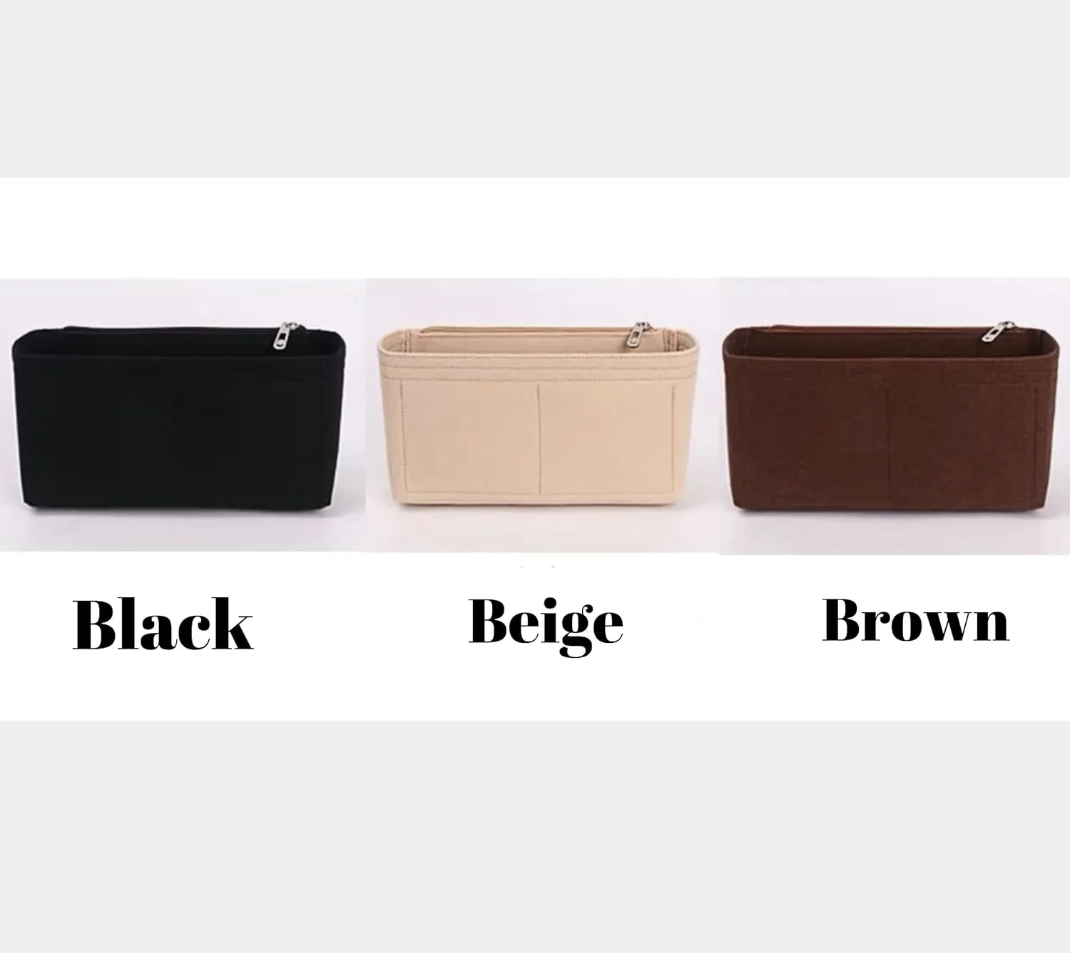 Xoppia Bag Organizer compatible with Longchamp Le Pliage Xtra XS Handbag. Felt Insert for Handbag. Bag Liner for Women Tote Bags. (Black, Style A: Exposure)