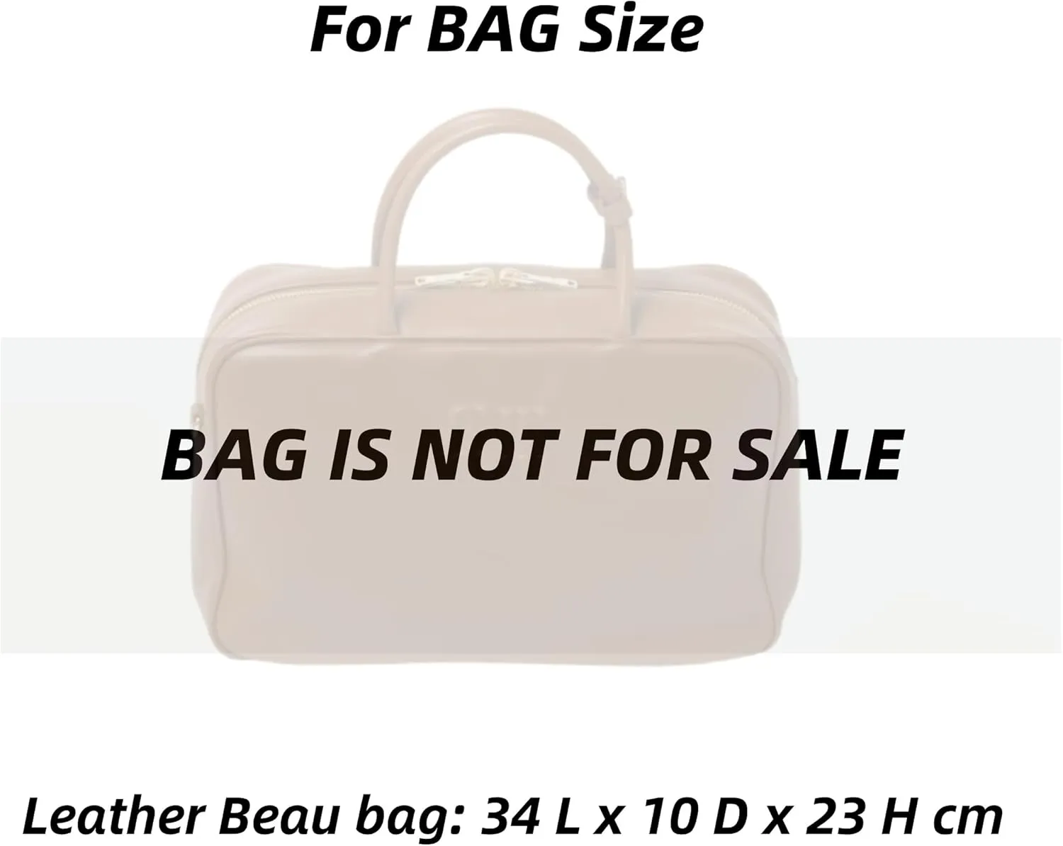 Xoppia Bag Organizer compatible with MiuMiu Leather Beau bag. Felt Bag Insert for Handbag. Bag Liner for Women Tote Bags. (Black, Style B)