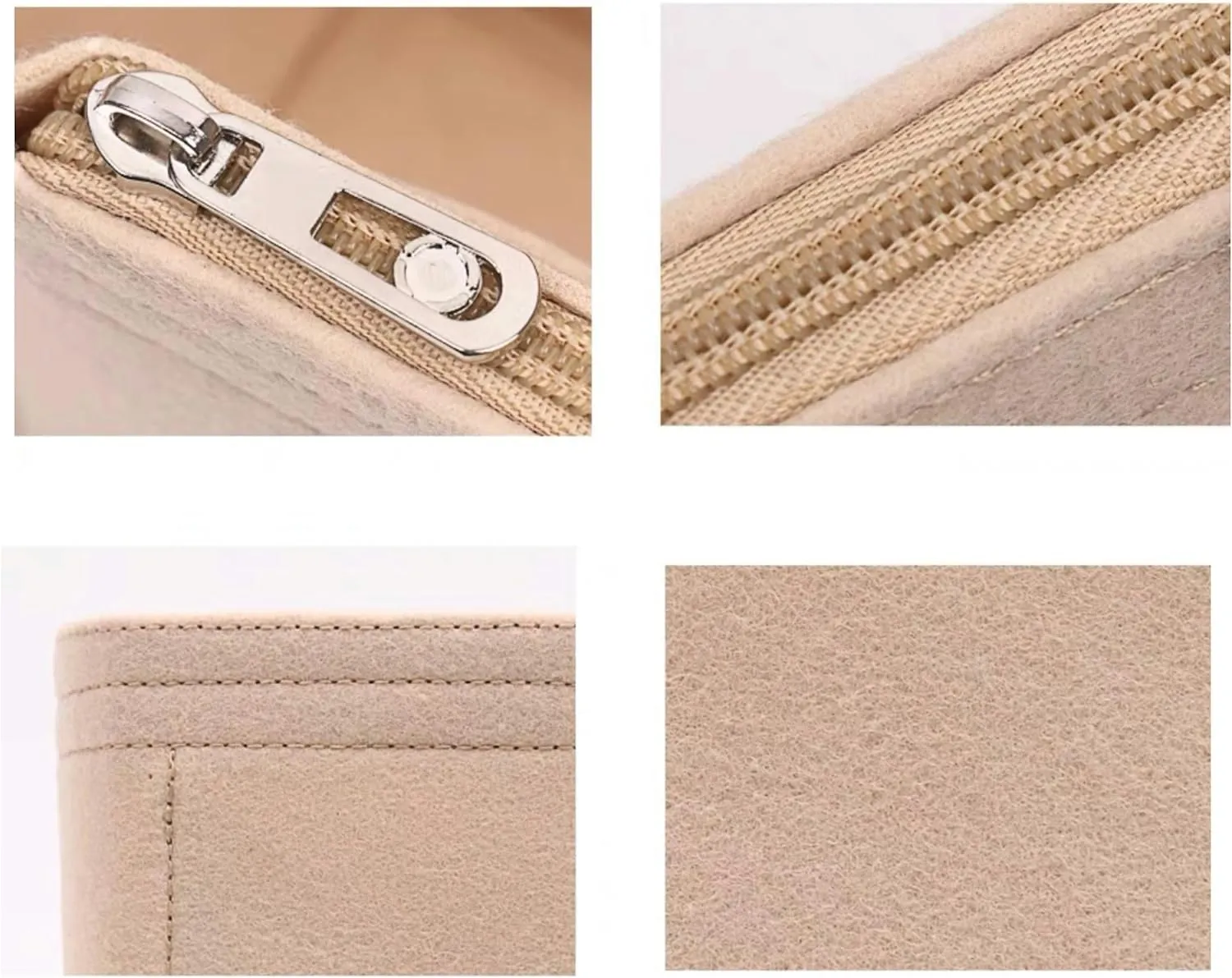 Xoppia Bag Organizer compatible with MiuMiu Leather Beau bag. Felt Bag Insert for Handbag. Bag Liner for Women Tote Bags. (Black, Style B)