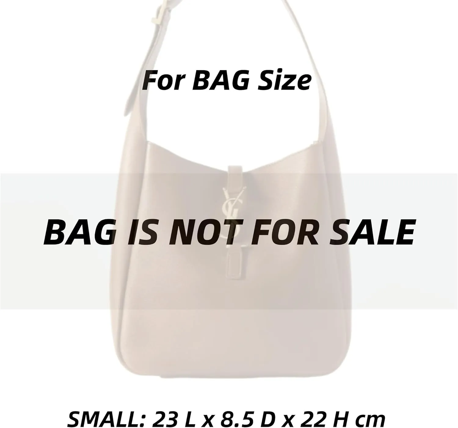 Xoppia Bag Organizer compatible with YSL Le 5 À 7 Soft Hobo(Small). Felt Bag Insert for Handbag. Bag Liner for Women Tote Bags. (Black, Style B)
