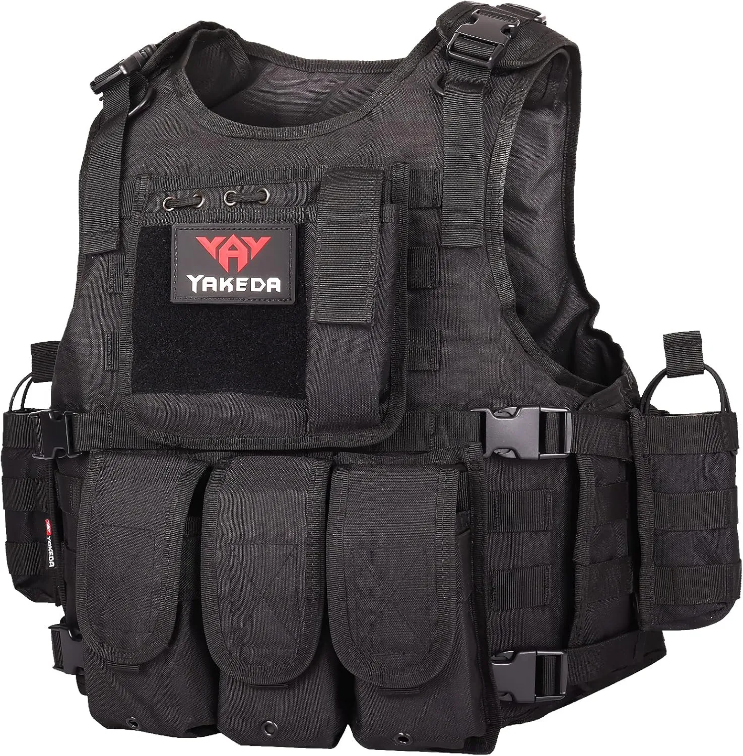 YAKEDA Outdoor Tactical Airsoft Vest Adjustable Fit Adult