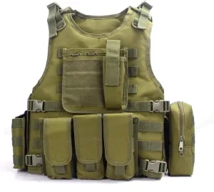 YAKEDA Outdoor Tactical Airsoft Vest Adjustable Fit Adult