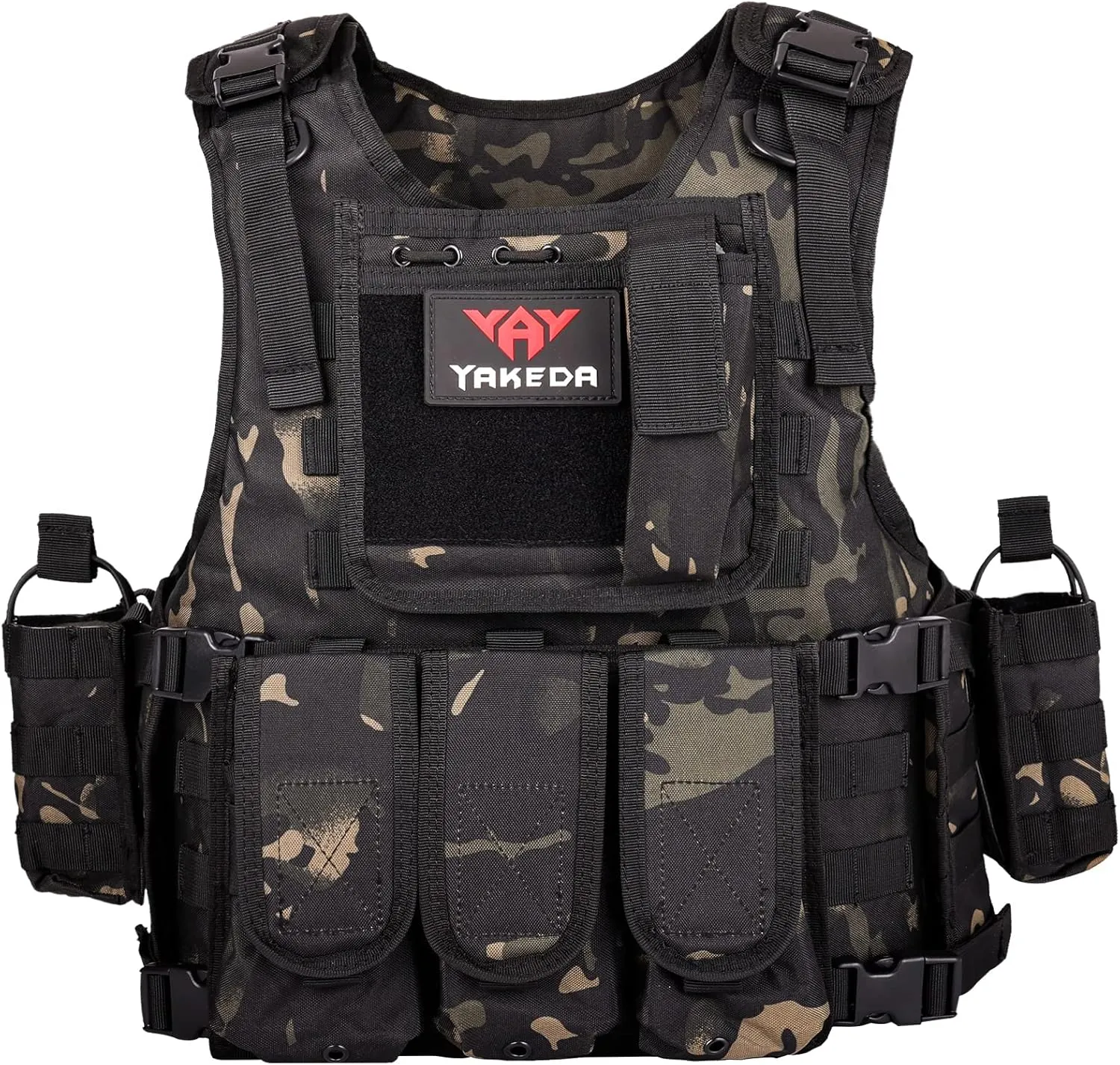 YAKEDA Outdoor Tactical Airsoft Vest Adjustable Fit Adult