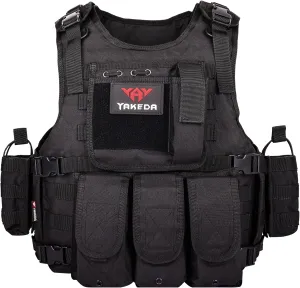 YAKEDA Outdoor Tactical Airsoft Vest Adjustable Fit Adult