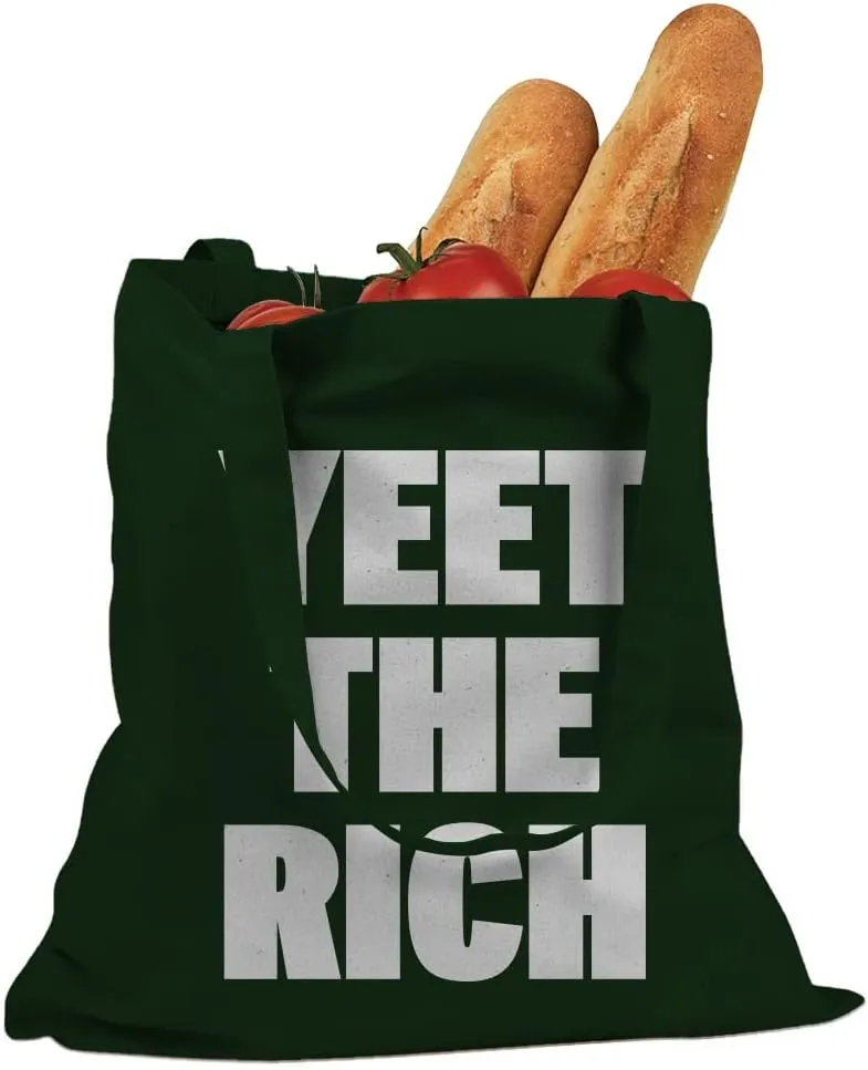 YEET THE RICH Cotton Canvas Tote Bag