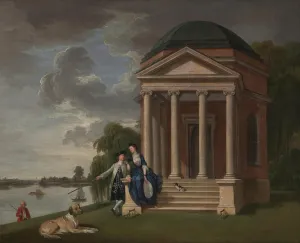 ZhiChengHflBM Vintage Painting Print Canvas Wall Art Canvas Picture David Garrick and His Wife by Johan Zoffany Poster Artwork for Home Decor 60x90cm