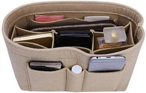 ZTUJO Purse Organizer Insert, Felt Bag Organizer For Handbag Purse Organizer,13 Colors, 6 Size (Large, Beige)