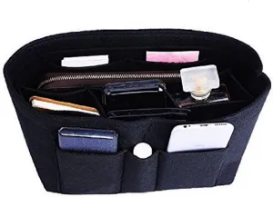 ZTUJO Purse Organizer Insert, Felt Bag Organizer For Handbag Purse Organizer,13 Colors, 6 Size (Medium, Black)